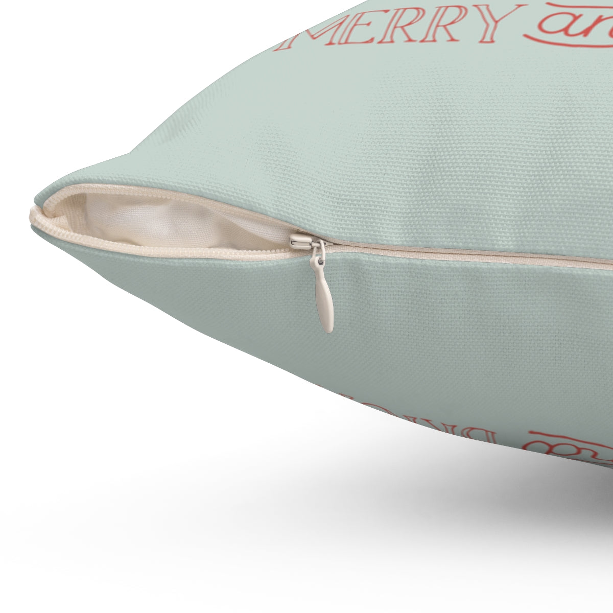 Meraki Paper - Polyester Square Holiday Pillowcase - Merry &amp; Bright - Zipper