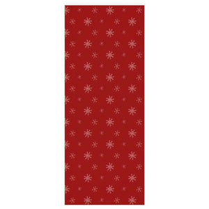 Meraki Paper - Red Holiday Wrapping Paper - Snowflakes - 24x60