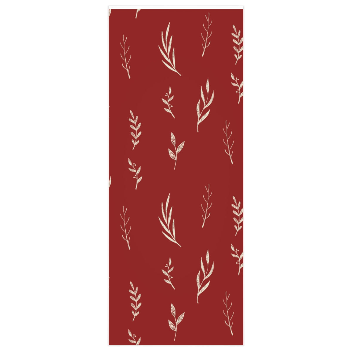 Meraki Paper - Red Holiday Wrapping Paper - White Garland - 24x60