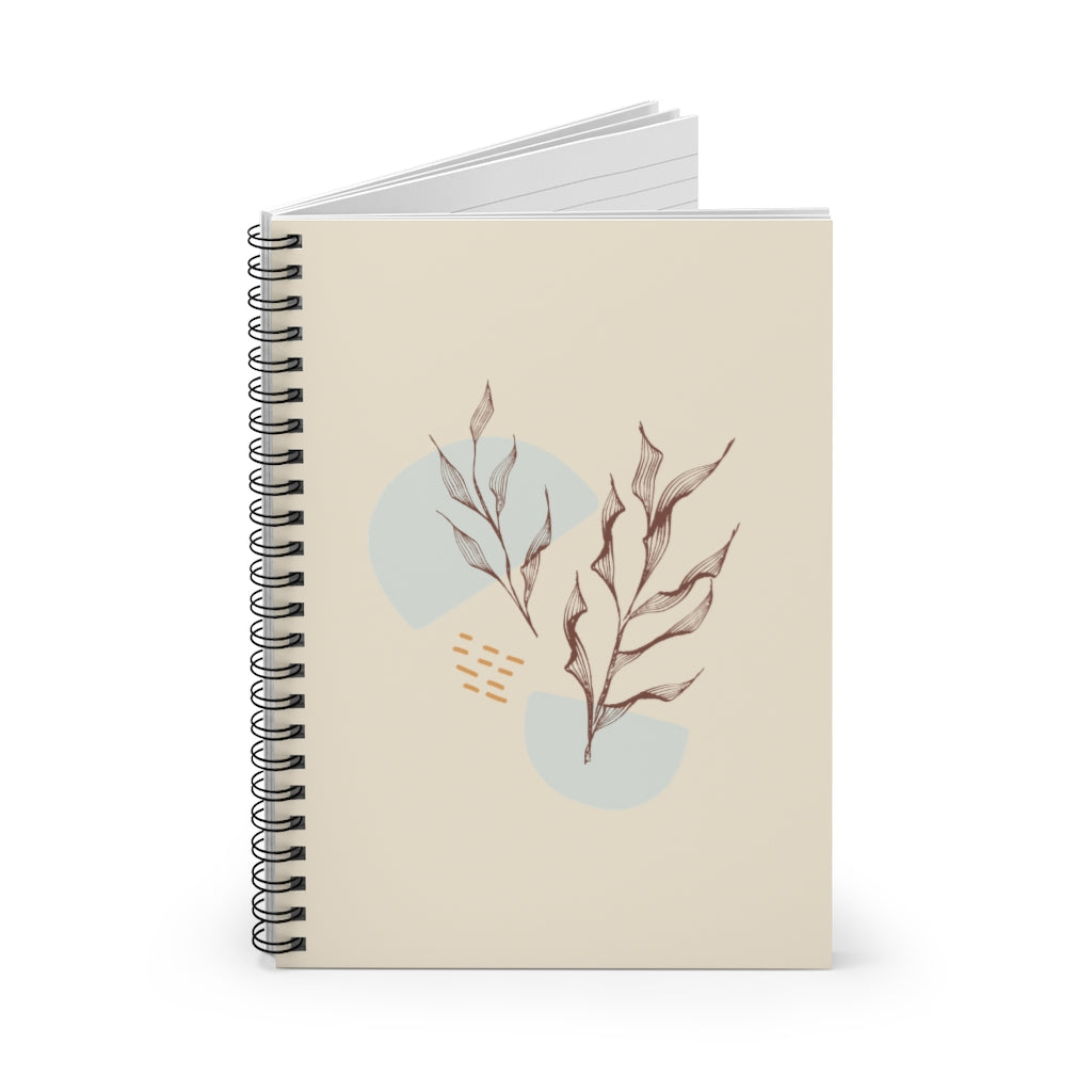 Meraki Paper - Saddle Leaves Spiral Notebook - Standing Up