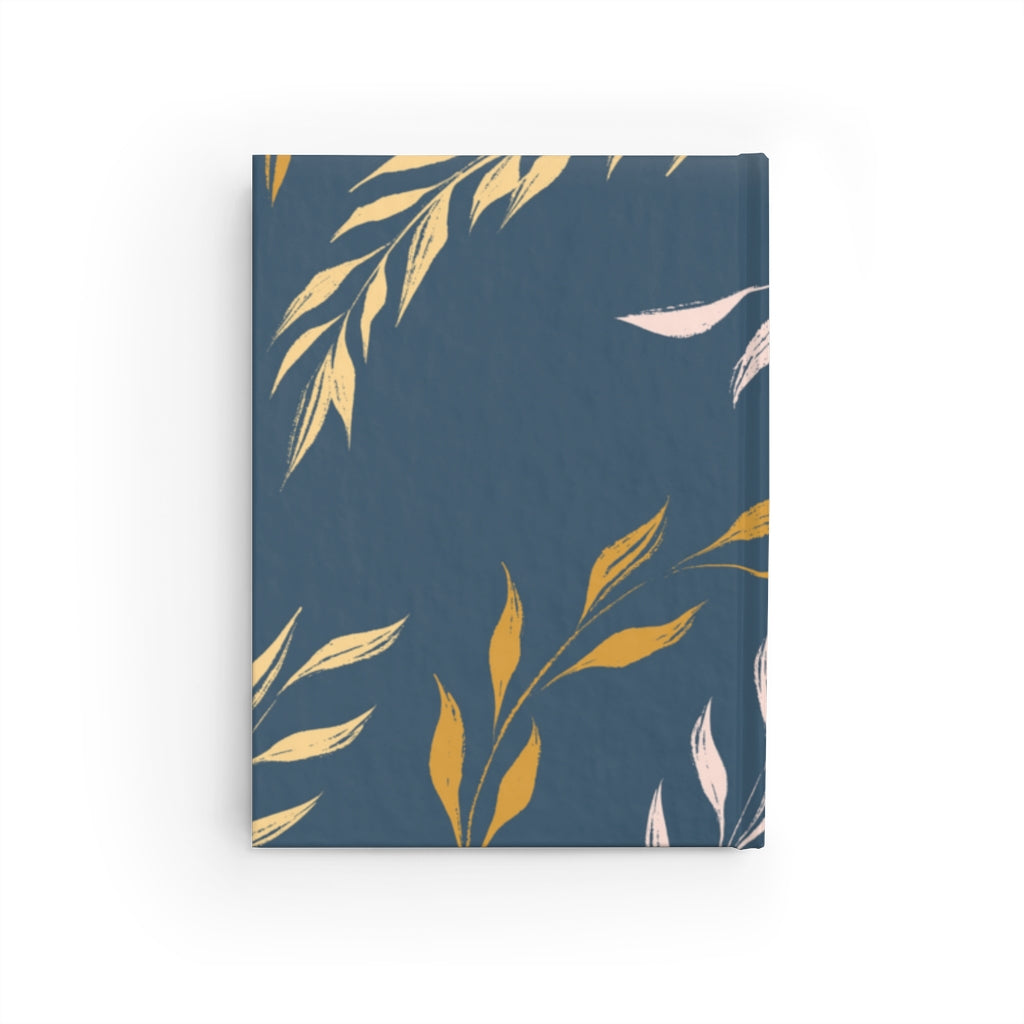 Meraki Paper - Seaworthy Windy Leaves Blank Journal - Back View