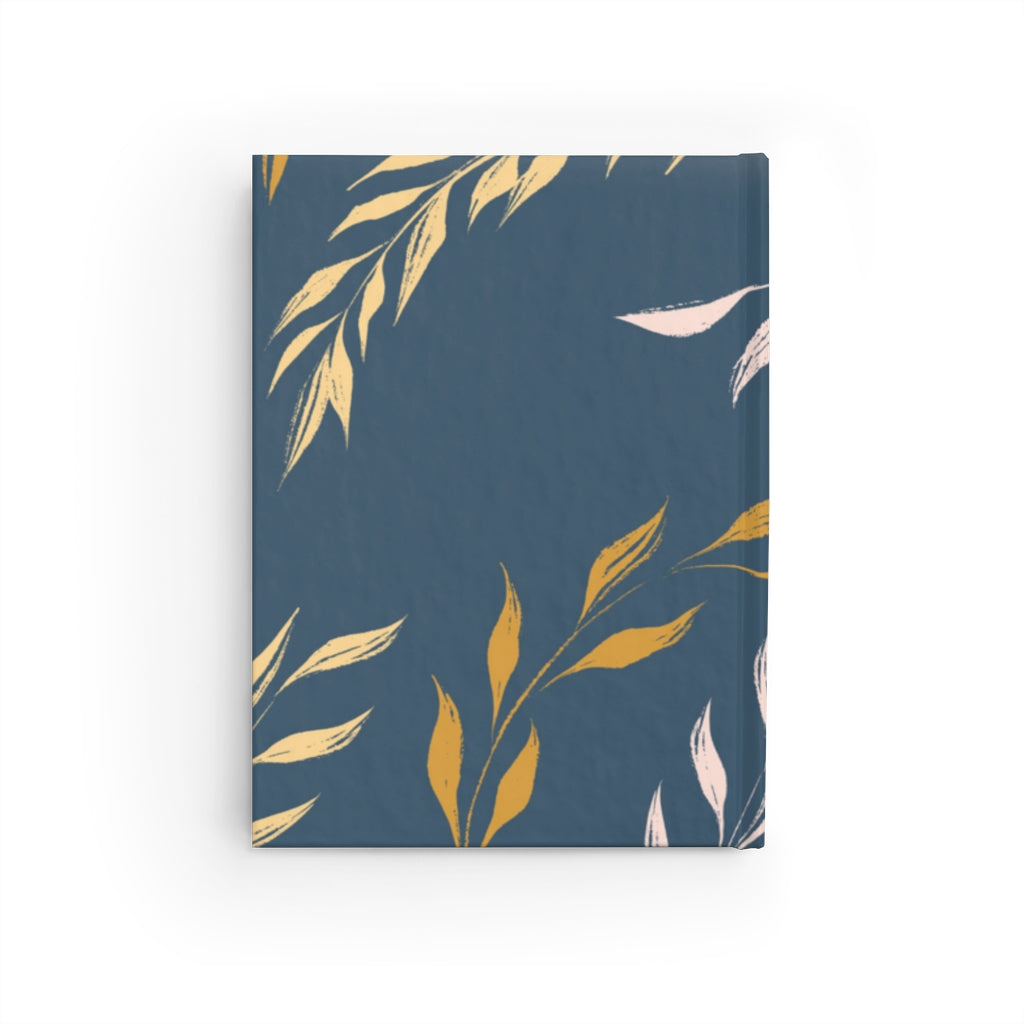Meraki Paper - Seaworthy Windy Leaves Ruled Line Hardcover Journal - Back View