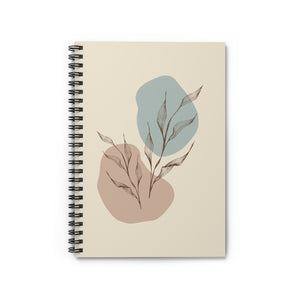 Meraki Paper - Sepia Leaves Spiral Notebook - Front View