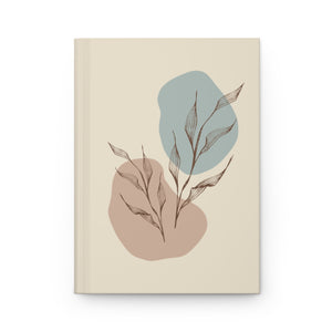 Meraki Paper - Sepia Leaves in Ecru Hardcover Journal - Front View