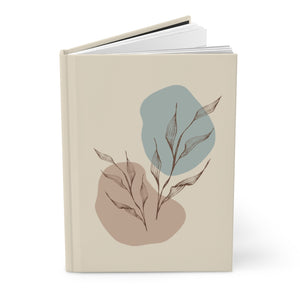 Meraki Paper - Sepia Leaves in Ecru Hardcover Journal - Standing Up