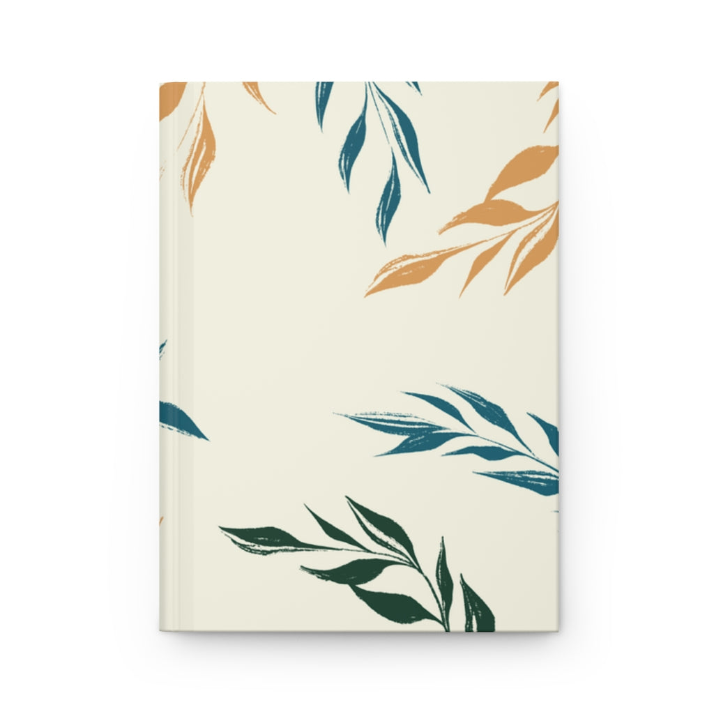 Meraki Paper - Sunshine Windy Leaves Hardcover Journal - Front View