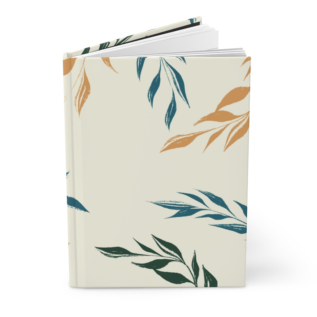 Meraki Paper - Sunshine Windy Leaves Hardcover Journal - Standing Up