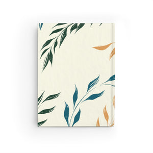 Meraki Paper - Sunshine Windy Leaves Ruled Line Hardcover Journal - Back View