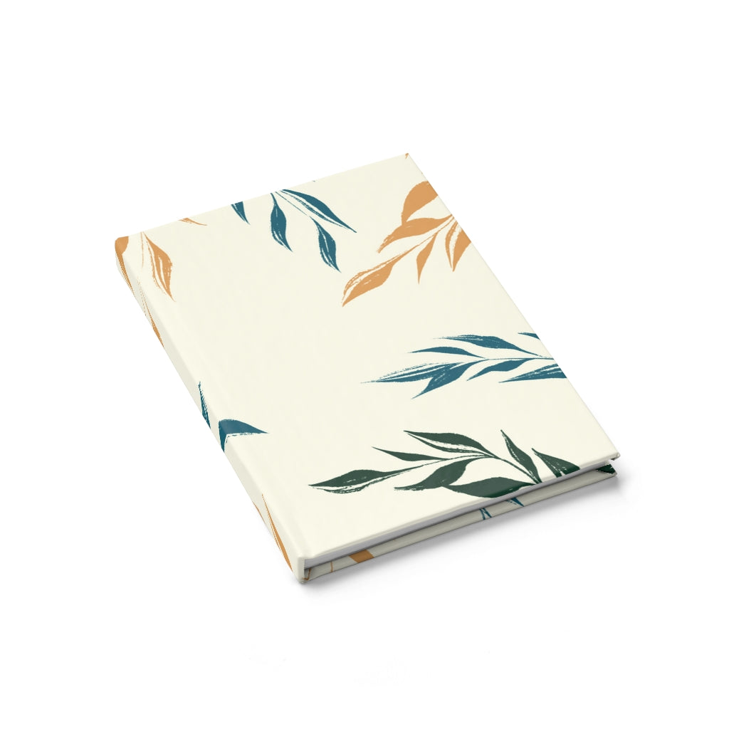 Meraki Paper - Sunshine Windy Leaves Ruled Line Hardcover Journal - Laid Flat
