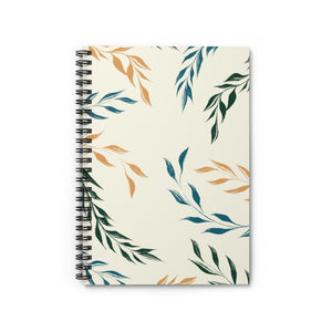 Meraki Paper - Sunshine Windy Leaves Spiral Notebook - Front View