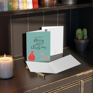 Meraki Paper - Teal Holiday Greeting Cards - Merry Little Christmas - In Use