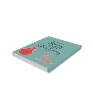 Meraki Paper - Teal Holiday Greeting Cards - Merry Little Christmas - Pack of 16