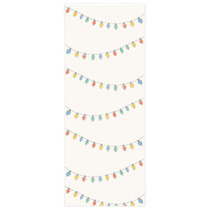 Meraki Paper - White Holiday Wrapping Paper - Christmas Lights - 24x60