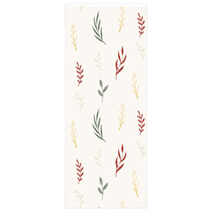 Meraki Paper - White Holiday Wrapping Paper - Colorful Garland - 24x60