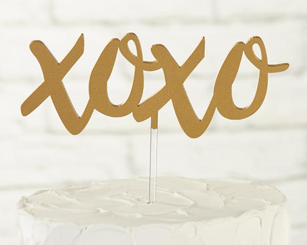 Meraki Paper - XOXO Gold Cake Topper