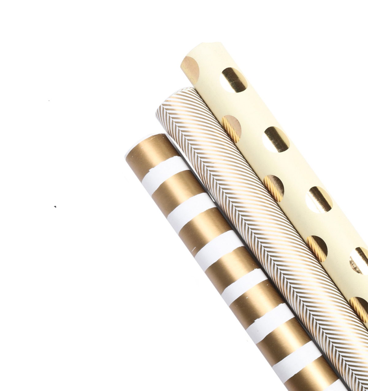 Elegant Gold Wrapping Paper - 3 Roll Pack