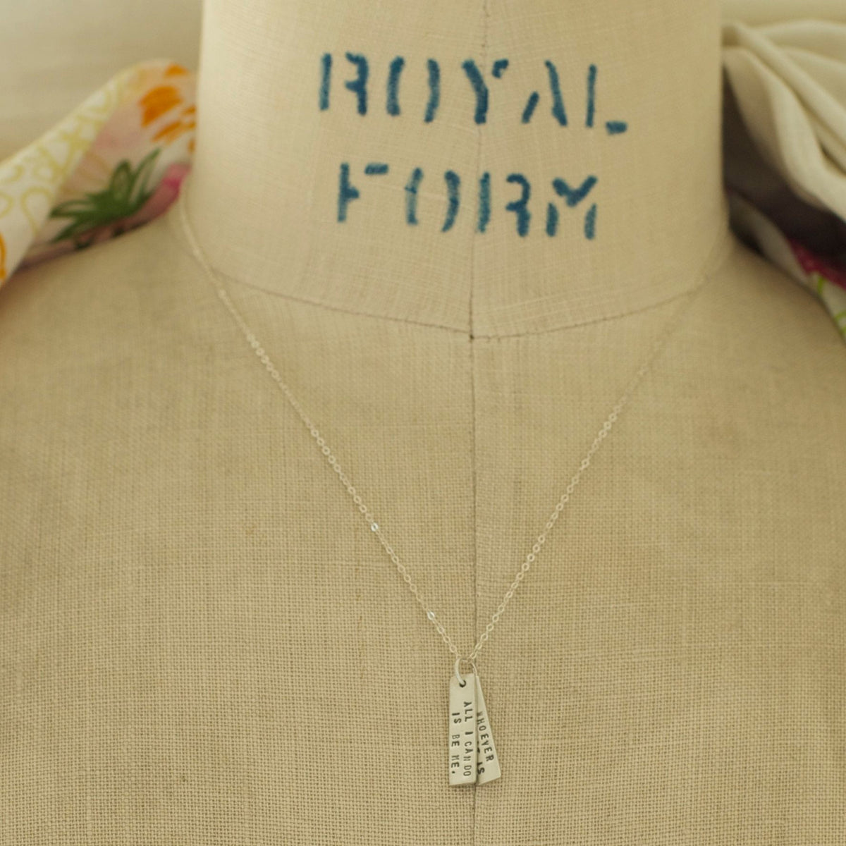 "All I can do is be me, Whoever that is." -Bob Dylan Quote Necklace