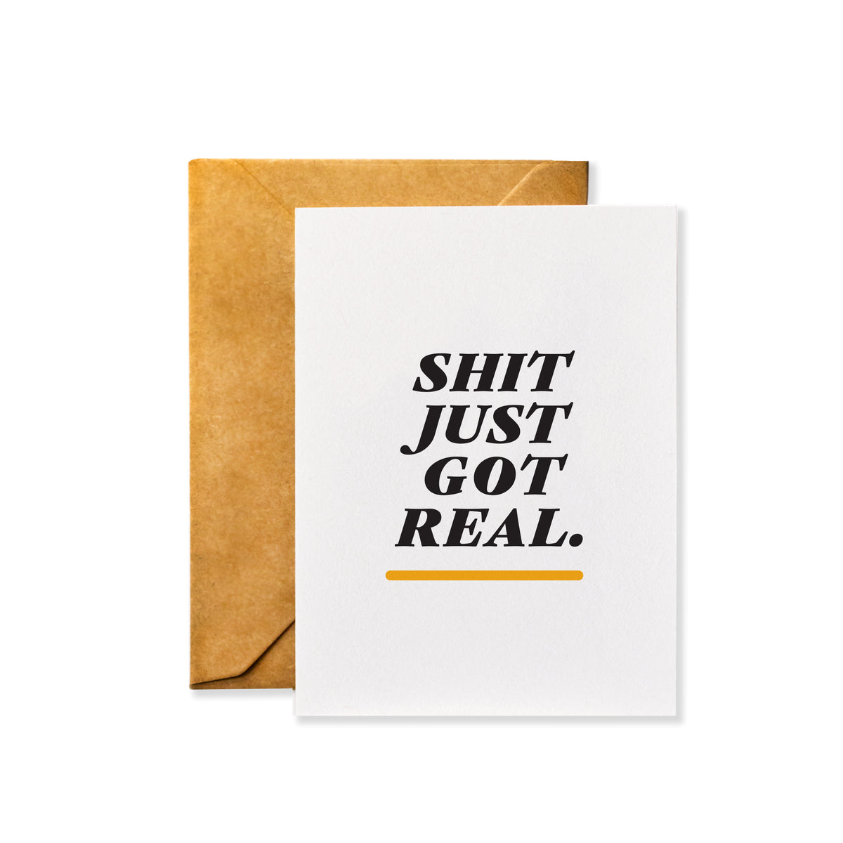 &quot;Shit Just Got Real&quot; Announcement Card