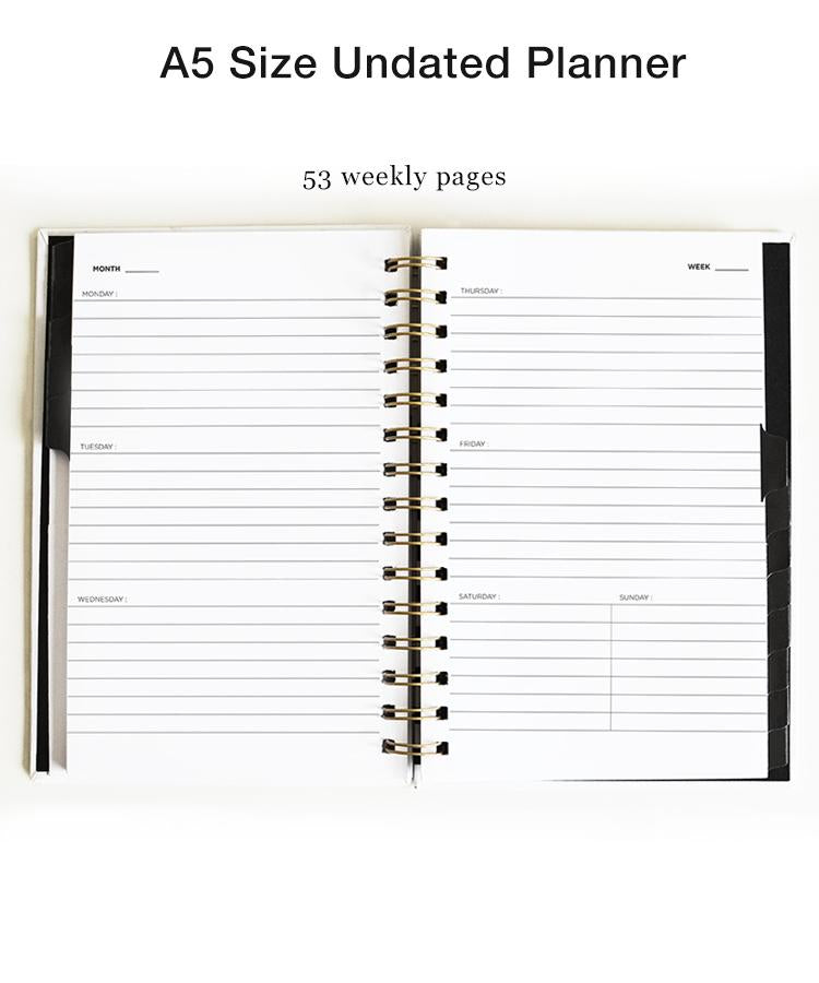 Weekly/Monthly Undated Planner - Lingerie | Meraki Paper