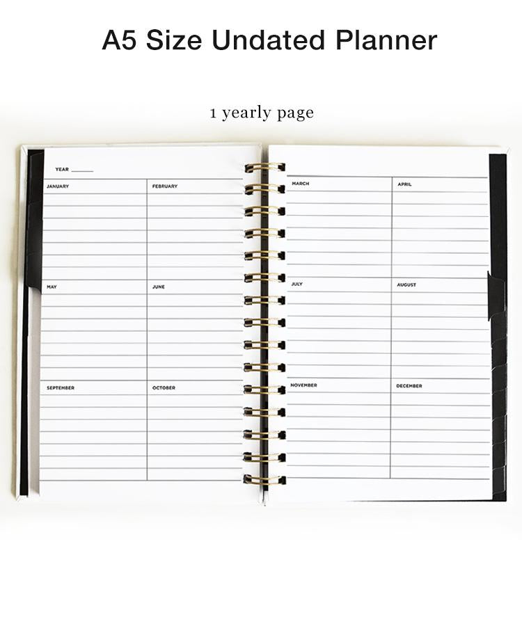 Weekly/Monthly Undated Planner - Lingerie | Meraki Paper