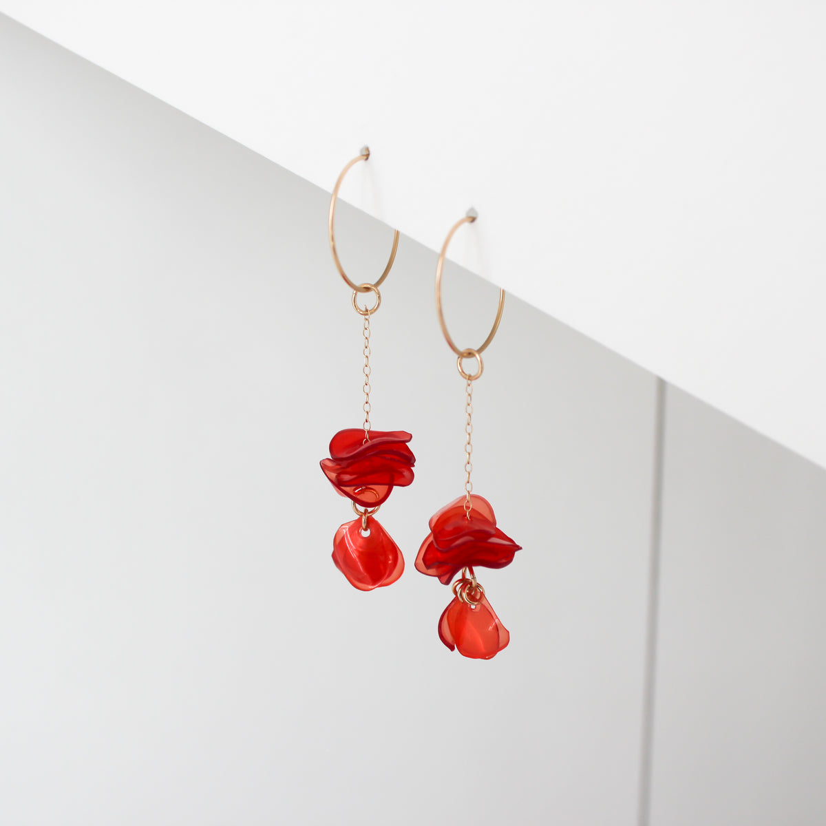Nina Coral Chain Drops