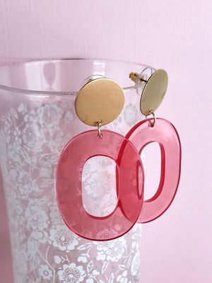 Coco Earrings - Translucent Pink