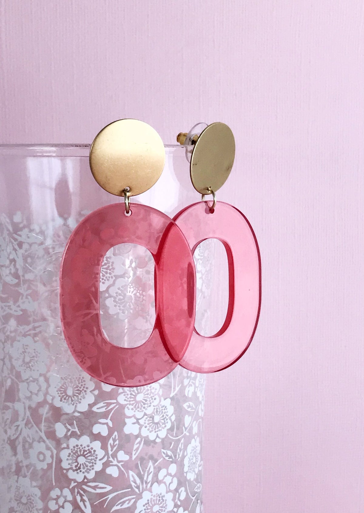 Coco Earrings - Translucent Pink