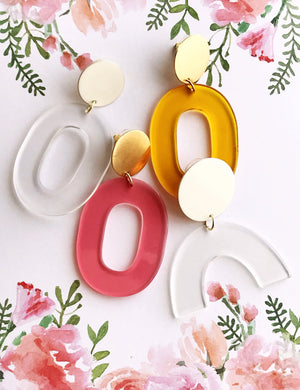 Coco Earrings - Translucent Pink