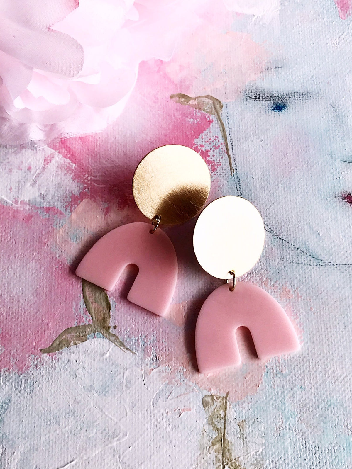 Juno Earrings - Petal Pink