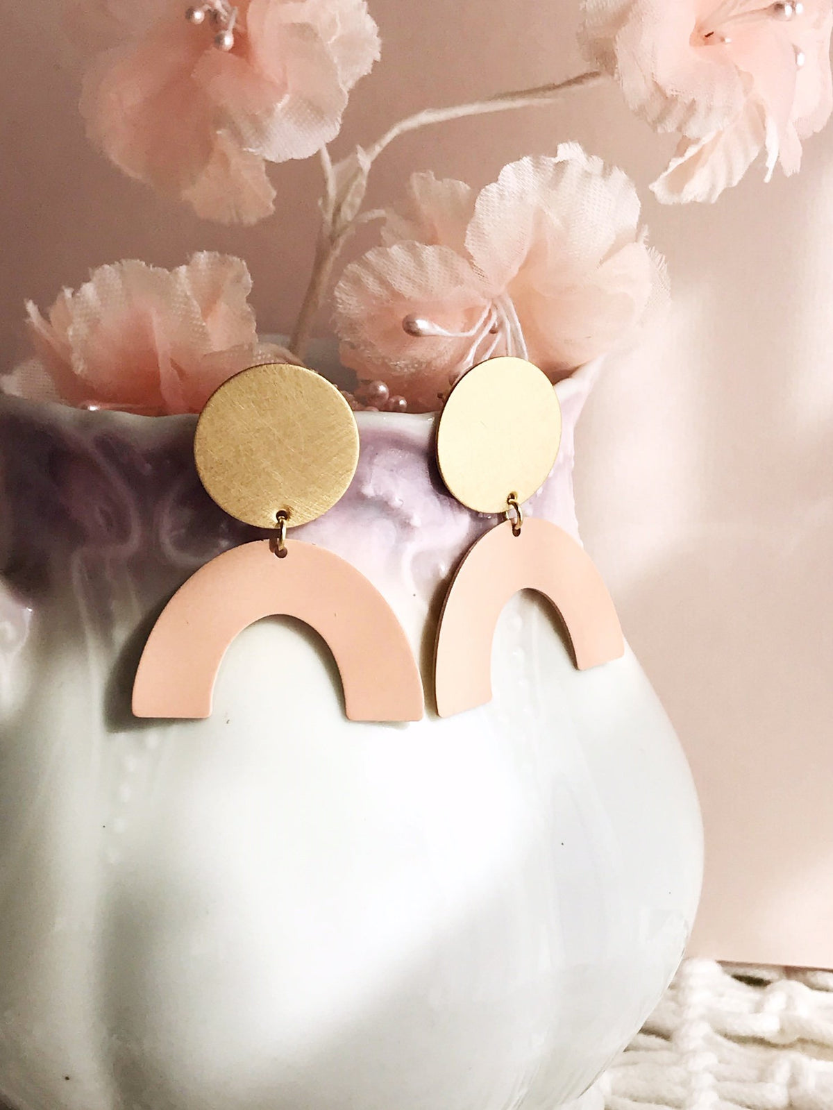 Moon Rising Earrings - Blush