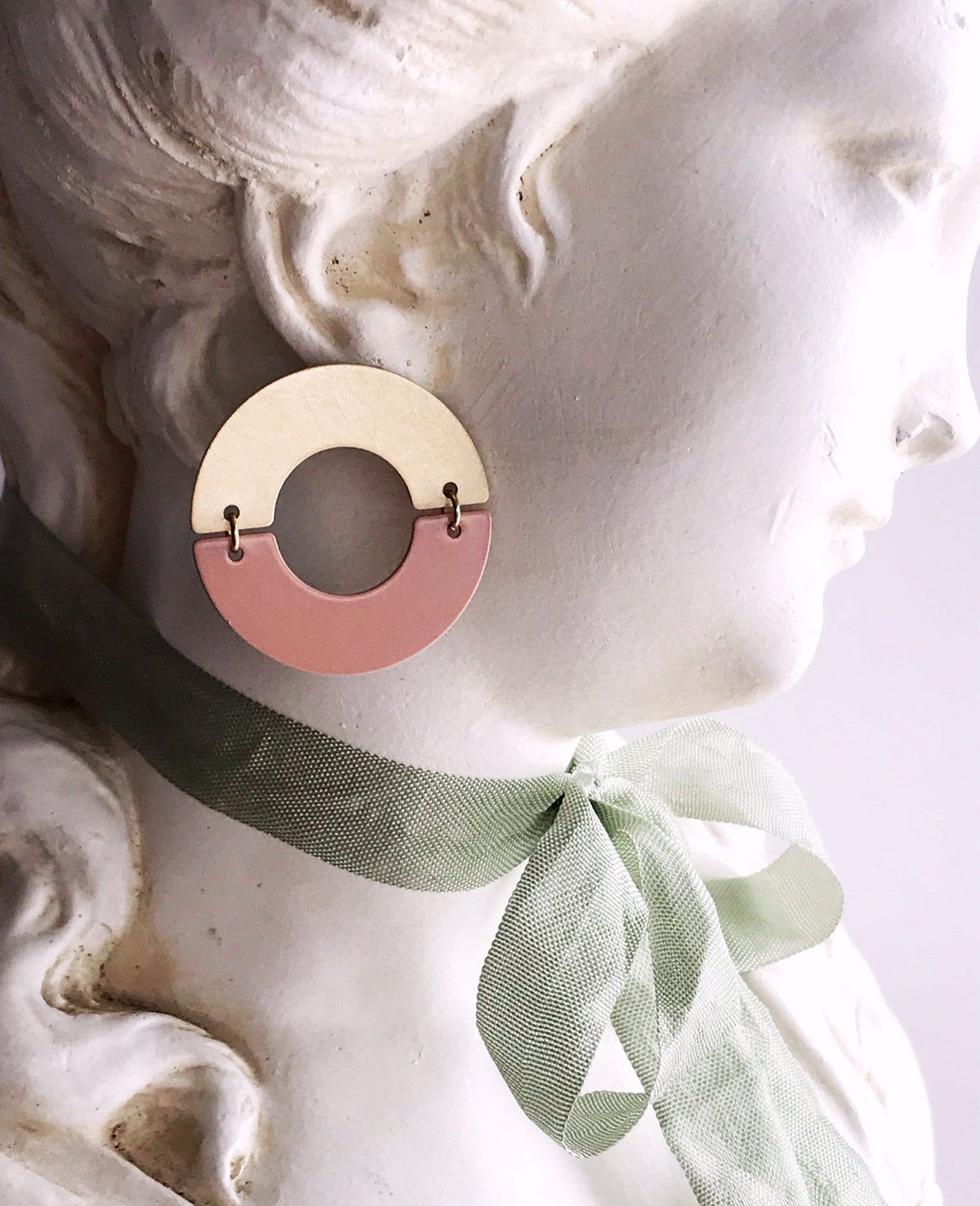 Split Ring Earrings - Blush