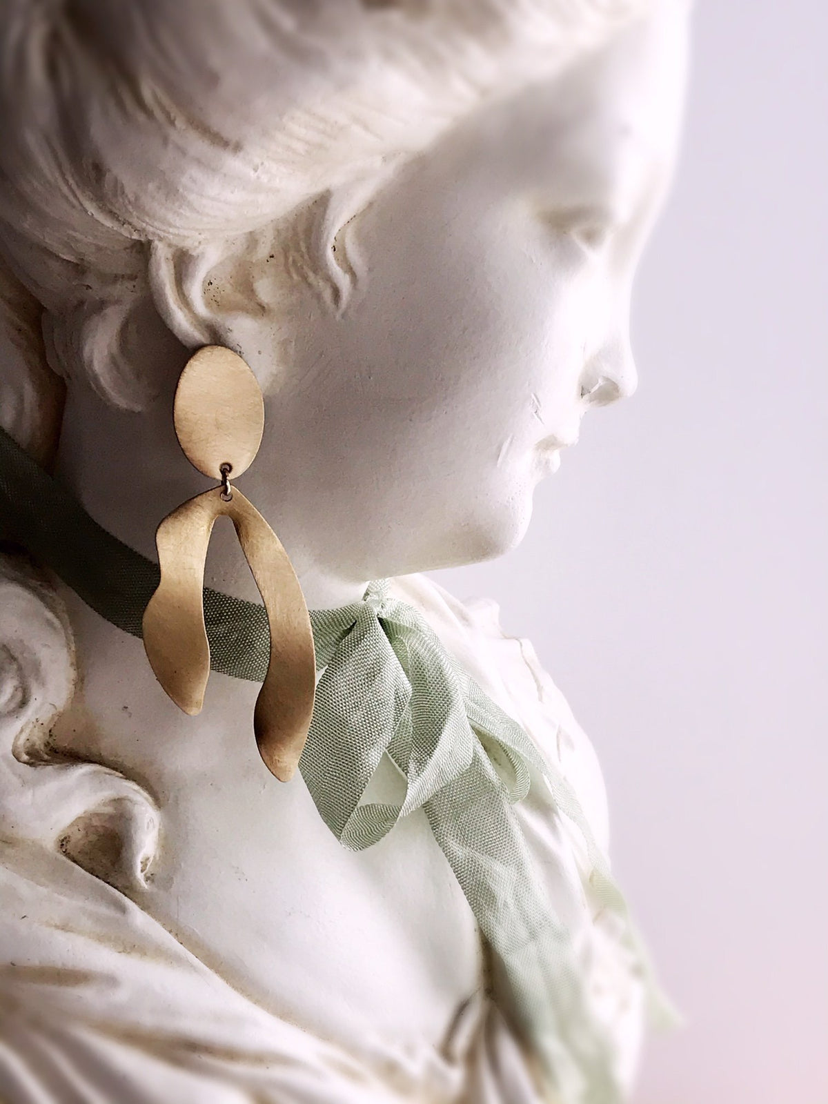 Sprout Earrings - Brushed Brass