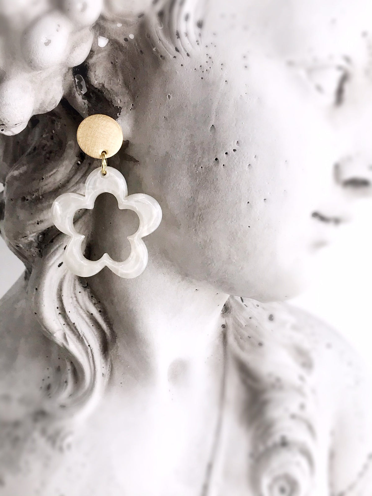 Star Flower Earrings - Frost