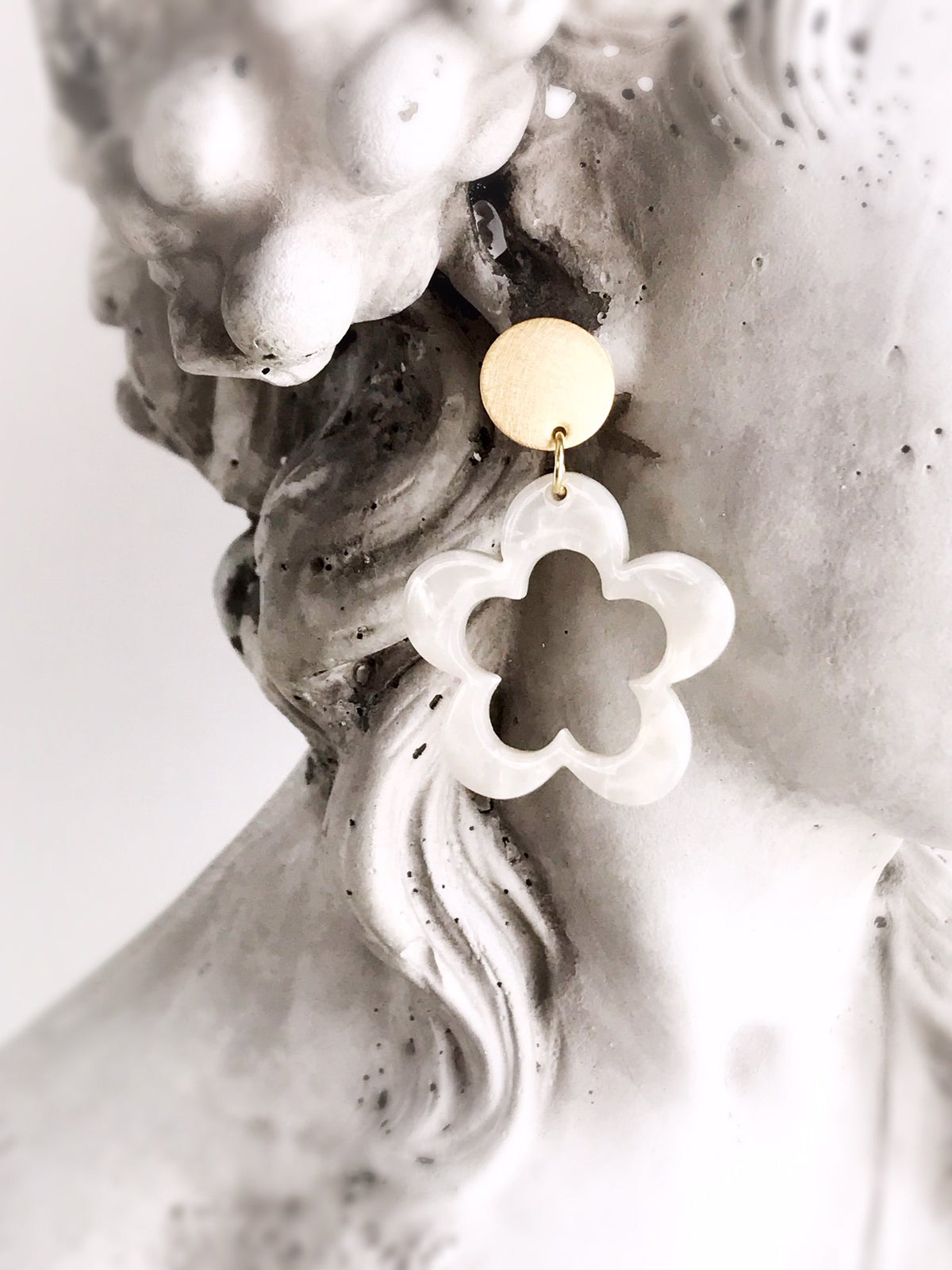 Star Flower Earrings - Frost