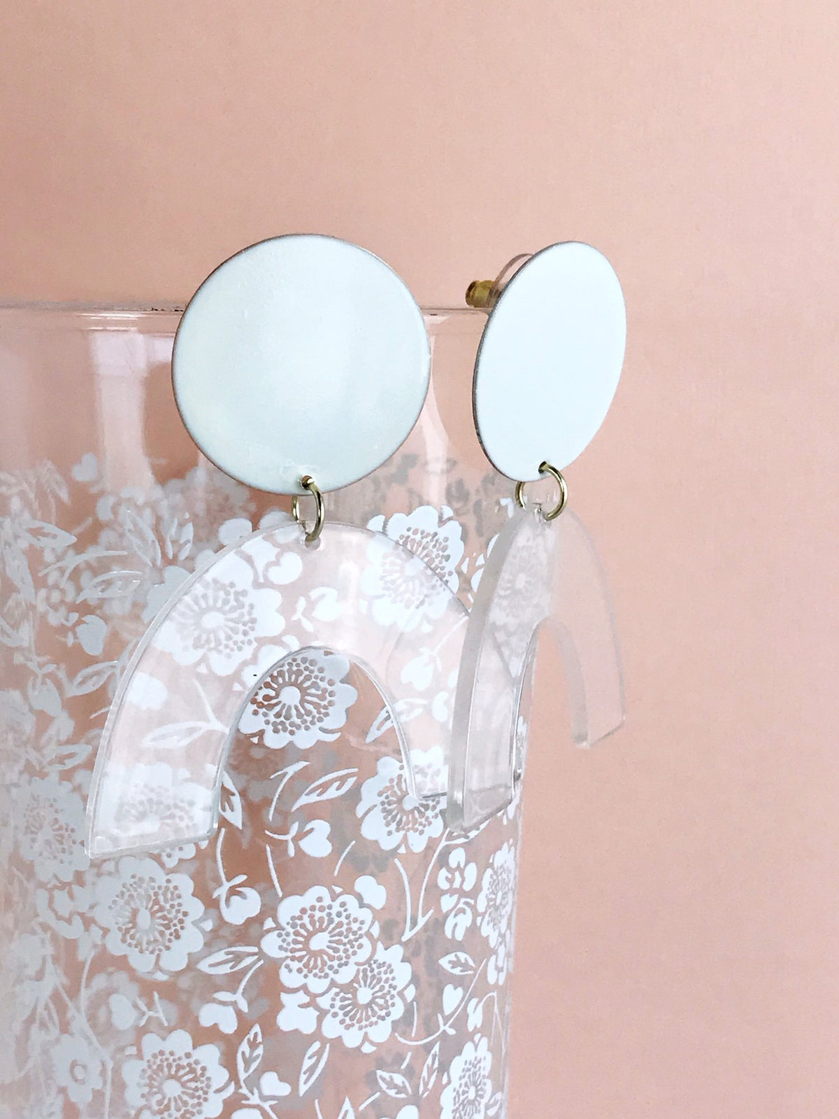 Sydney Earrings - Ivory / Clear