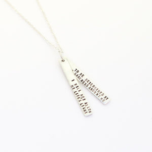 "I will not allow my life's light to be determined by the darkness around me" - Sojourner Truth Quote Necklace