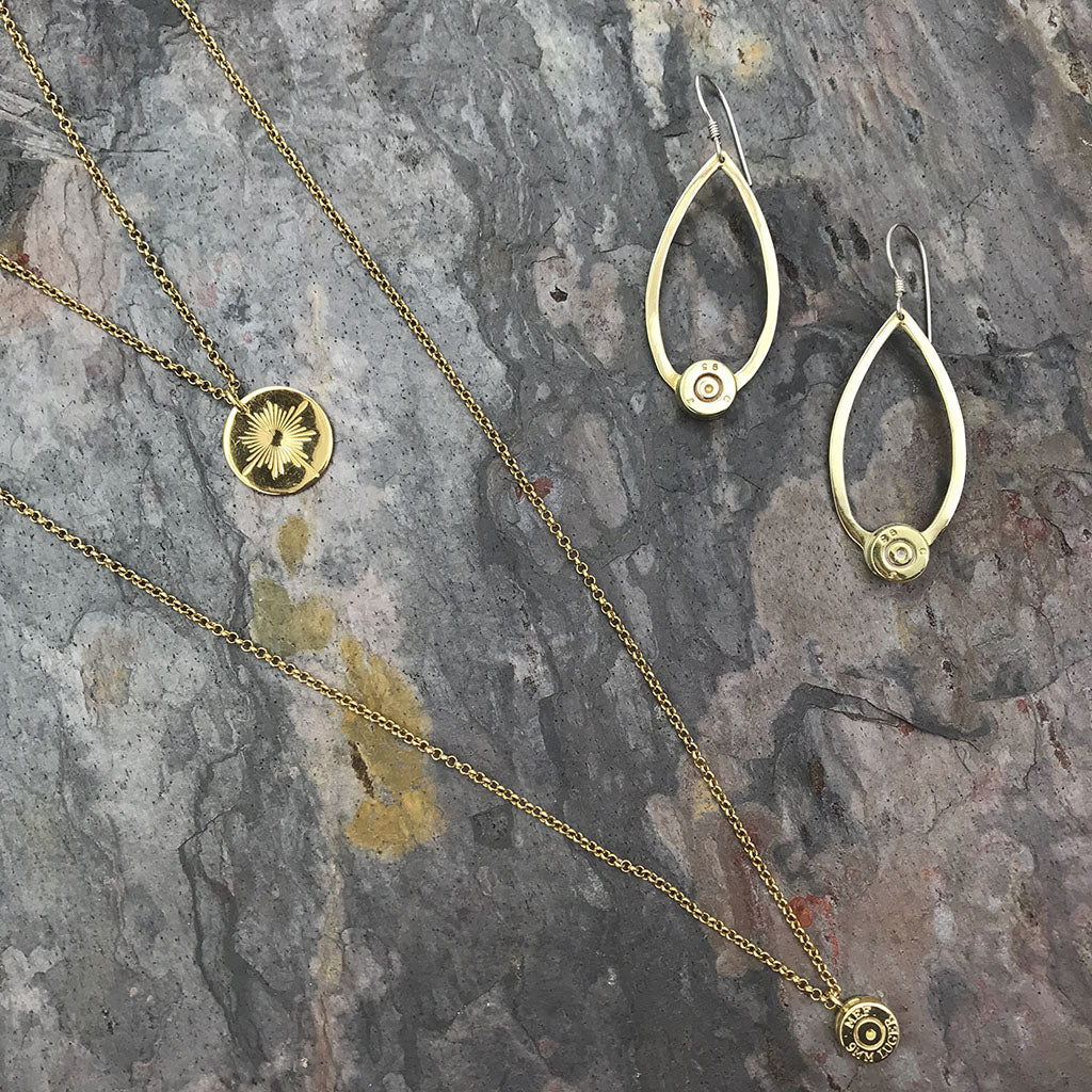 Lotus Leaf Bullet Earrings