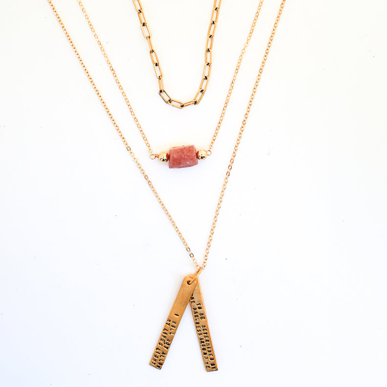 "I will not allow my life's light to be determined by the darkness around me" - Sojourner Truth Quote Necklace