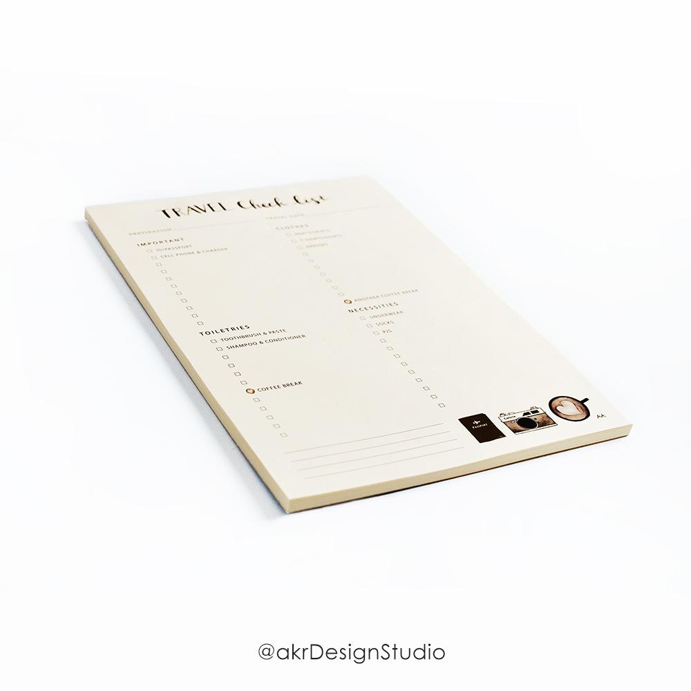 Travel Checklist Notepad