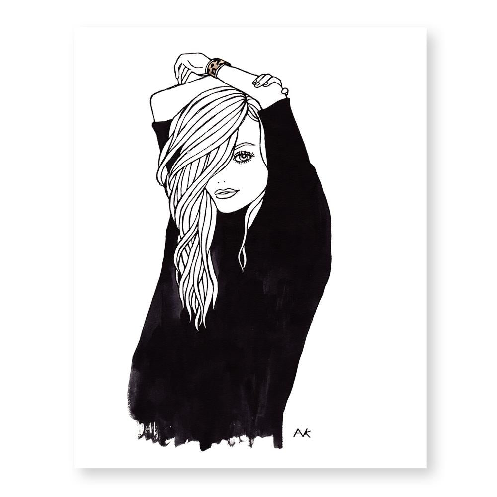 Leopard Cuff Woman Art Print
